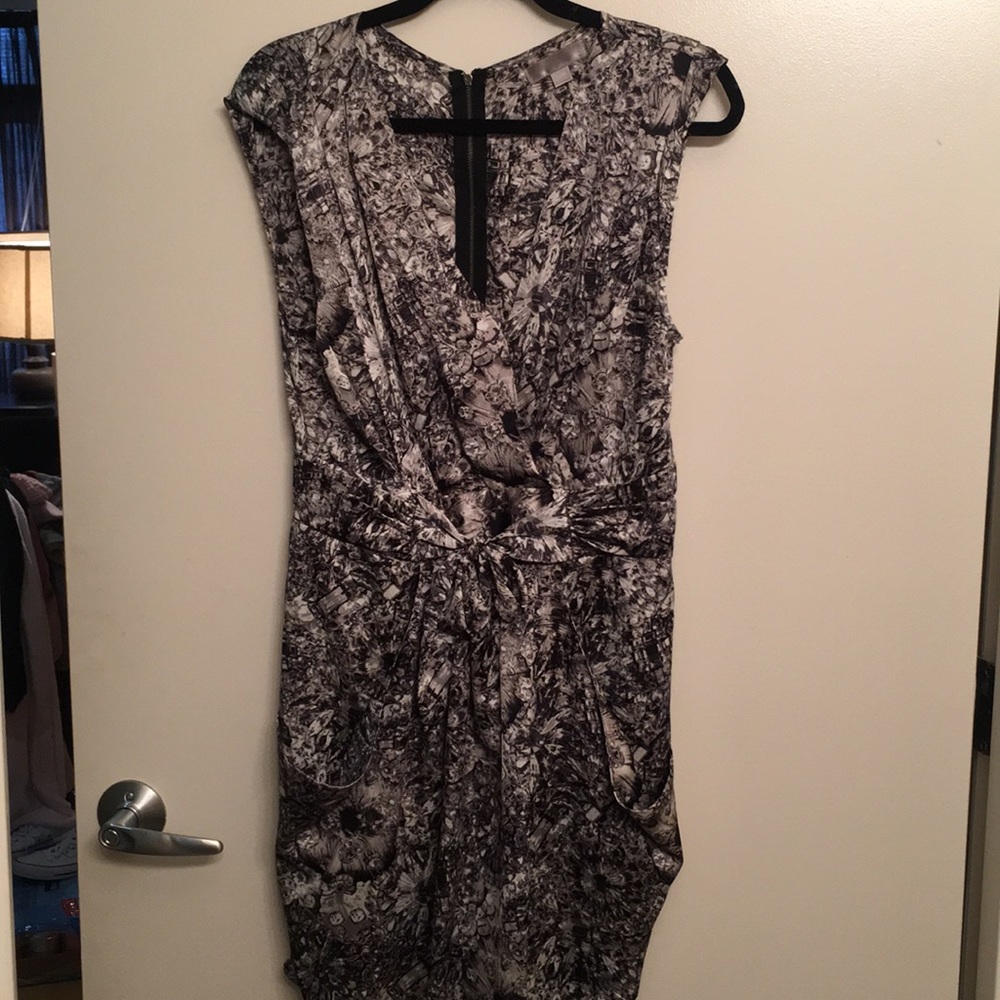 Black and silver floral dress